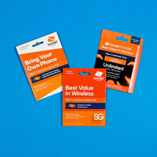 The BOOST PAKs with everything their clients need, from SIM card to xSIM PIN and instructions on how to connect to their network